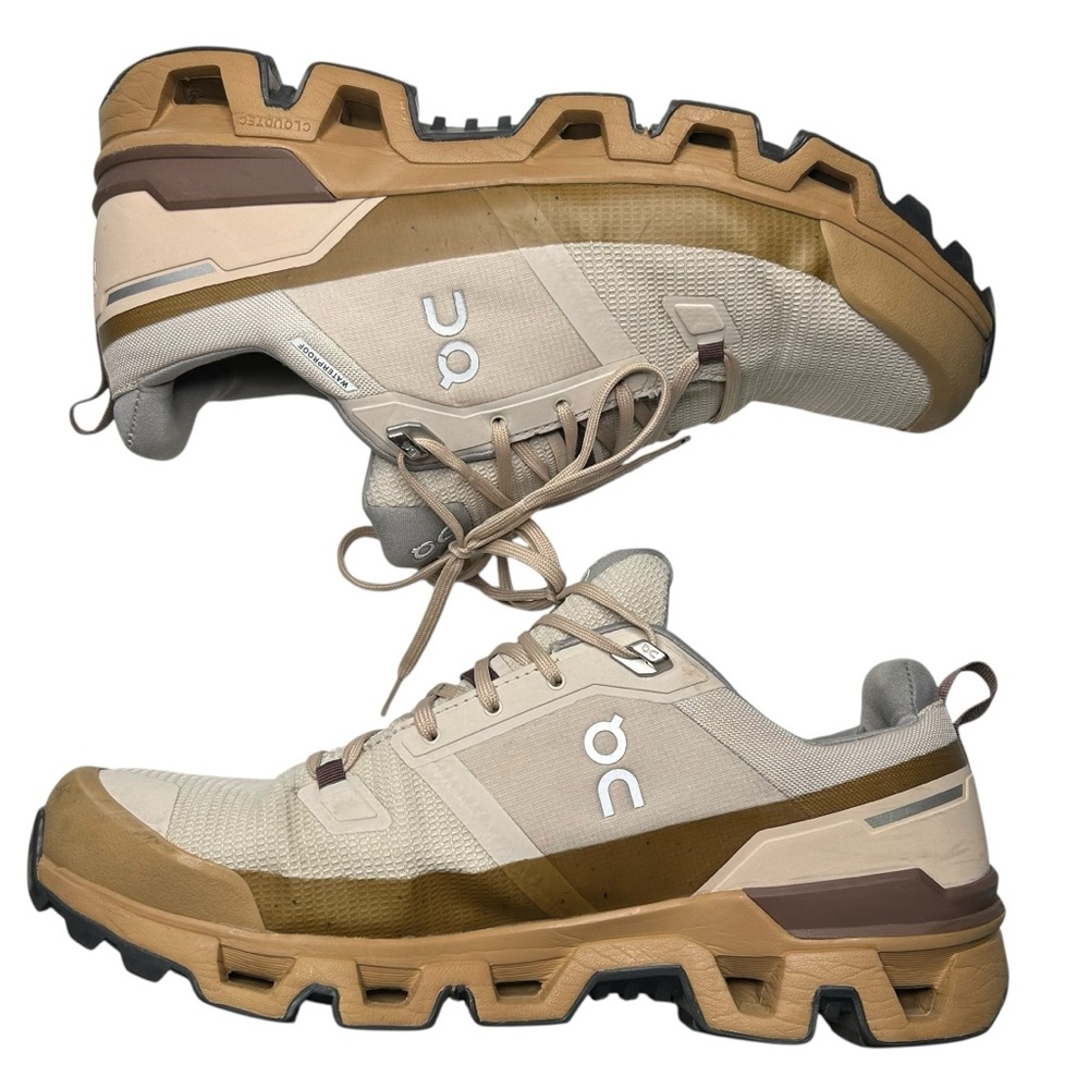 On Running Cloudwander Waterproof Trail Shoes Men’s 13 Tan Brown Hiking Sneaker - Picture 14 of 15